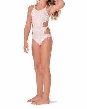 Vacation Mode Bloom One Piece Swimsuit In Cream stylish teen girl swimsuits, teen girls swimwear sets