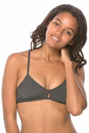 Vent Bikini Top - Asphalt mix and match bikinis, stylish women's bikini options