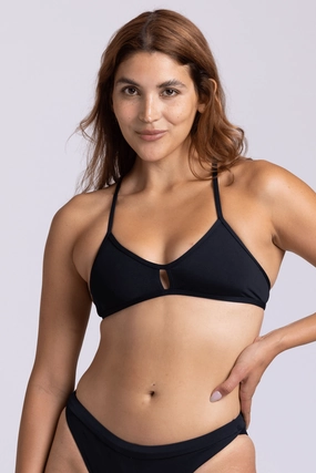 Vent Bikini Top - Black all types of swimwear, full coverage swimwear for all ages