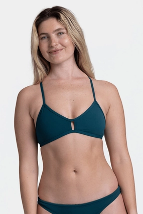 Vent Bikini Top - Peacock mix and match bikinis, stylish women's bikini options