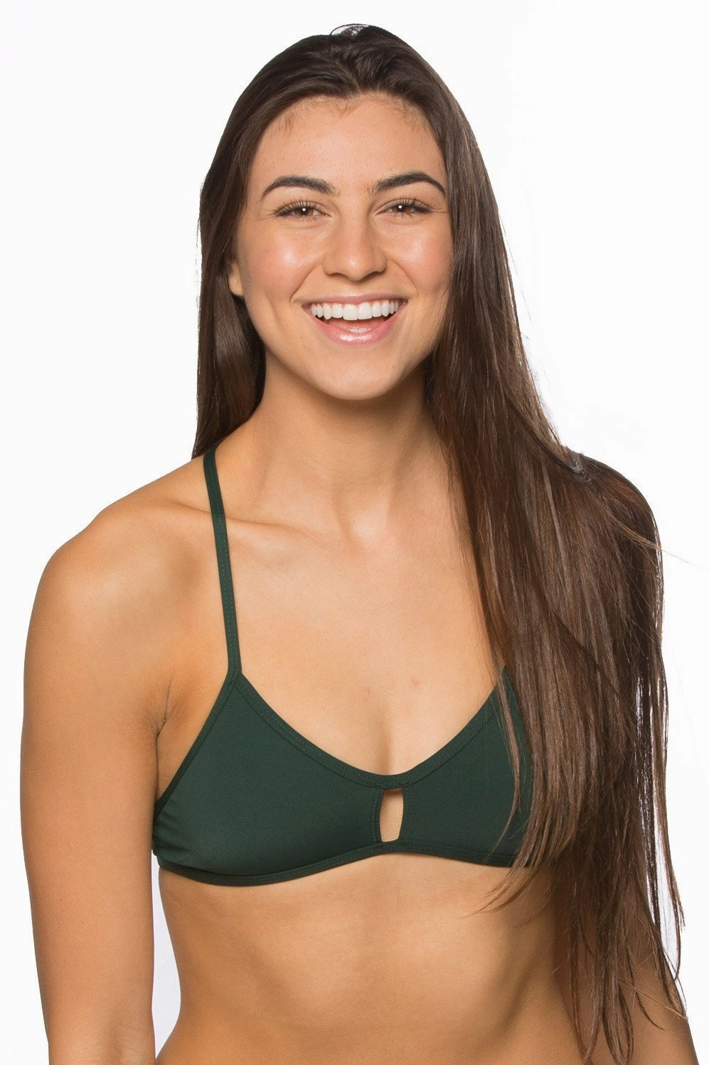 Vent Bikini Top - Pine mix and match bikinis, stylish women's bikini options