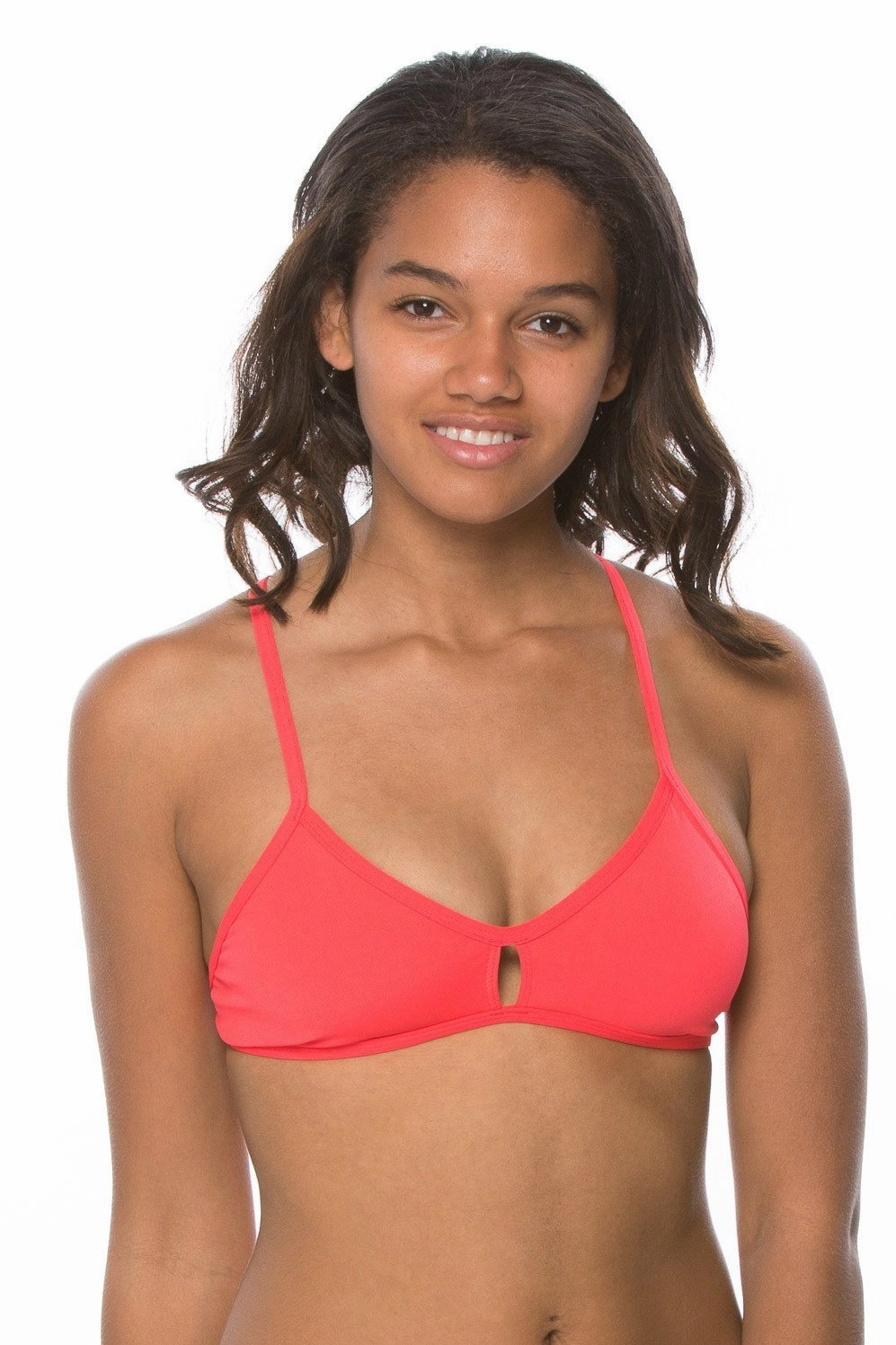 Vent Bikini Top - Strawberry mix and match bikinis, stylish women's bikini options