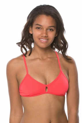 Vent Bikini Top - Strawberry mix and match bikinis, stylish women's bikini options