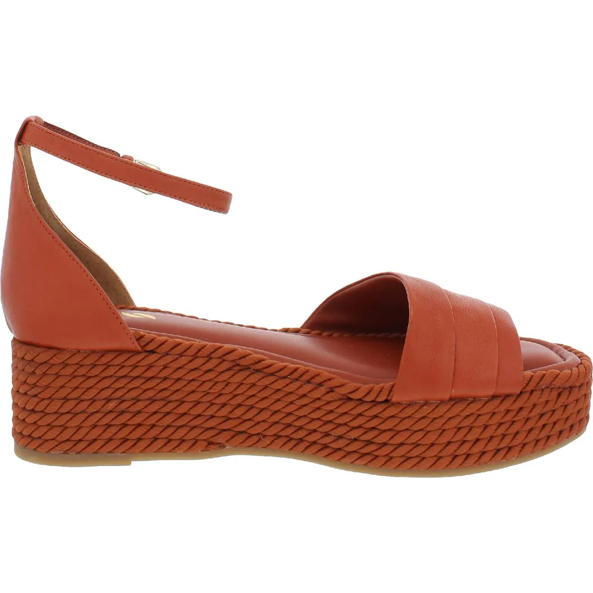 Via Womens Leather Espadrille Flatform Sandals ecco Shoes
