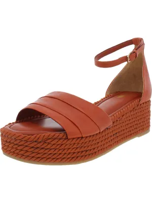 Via Womens Leather Espadrille Flatform Sandals ecco Shoes