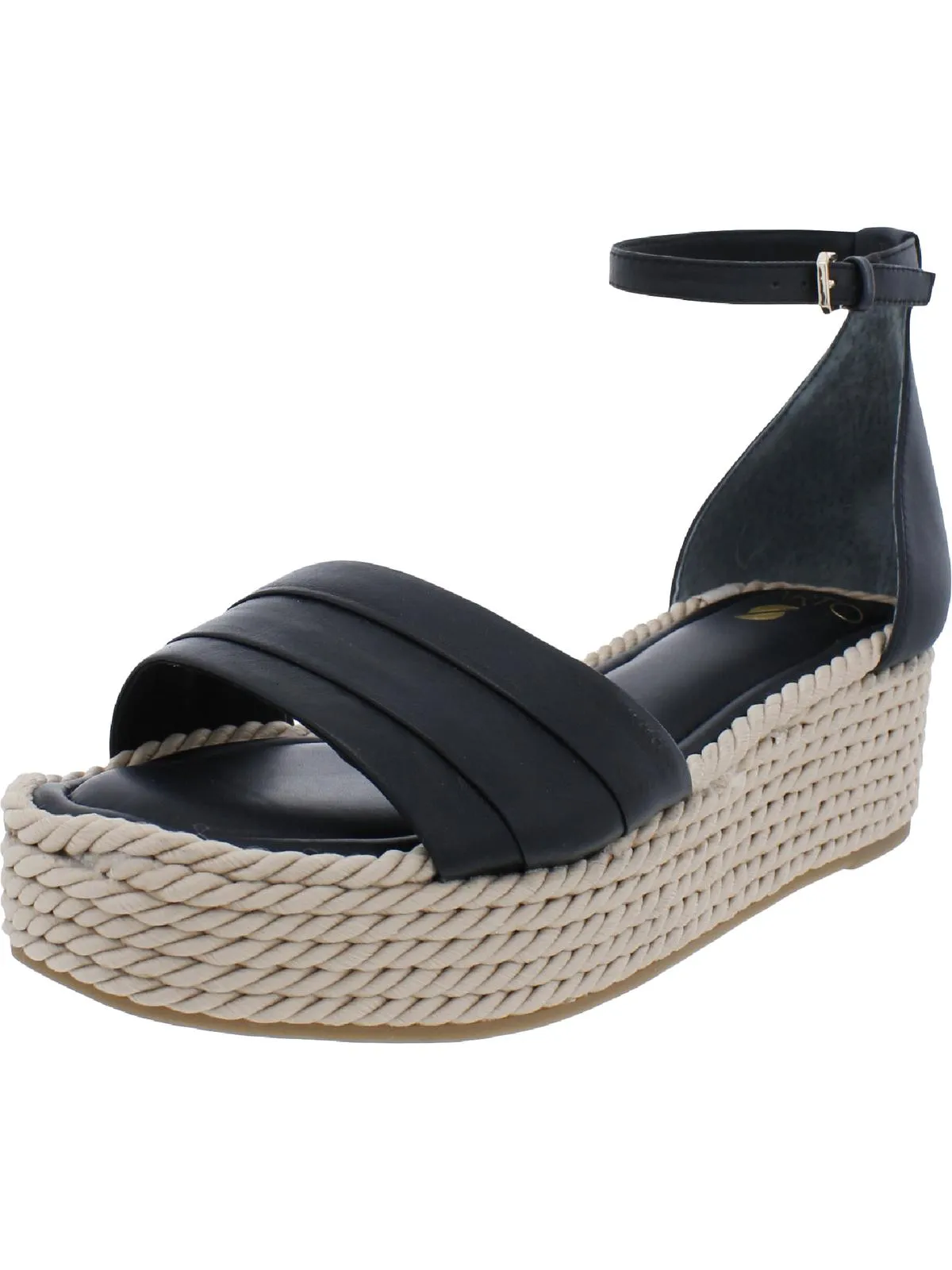 Via Womens Leather Espadrille Flatform Sandals ecco Shoes