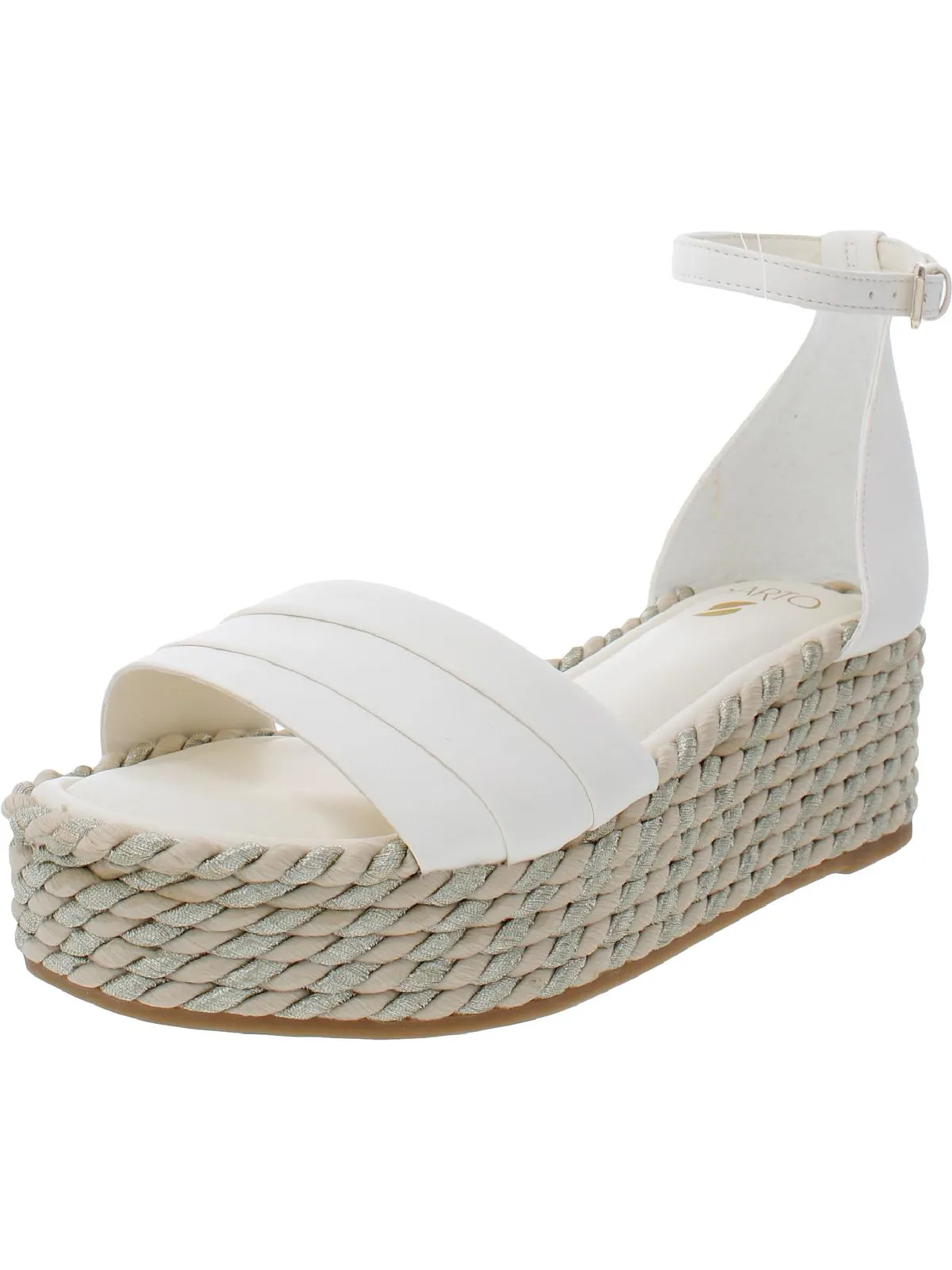Via Womens Leather Espadrille Flatform Sandals ecco Shoes
