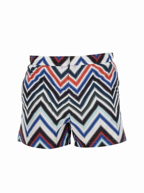 Vibrant Zigzag Pattern Swimsuit By Missoni summer mens swimwear, mens athletic swimwear