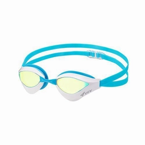 View Blade ORCA Mirrored Goggles - White/Yellow anti fog swim goggles, swim training goggles
