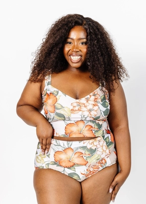Vintage Hawaii | High-Waisted Bottoms elastic waistband swim bottoms, mix-and-match bikini bottoms