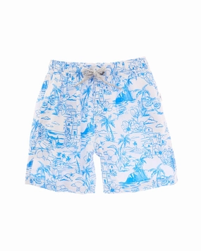 VINTAGE SUMMER 4 Way Stretch Volley Swim Short boys swimwear sets, boys swim trunks