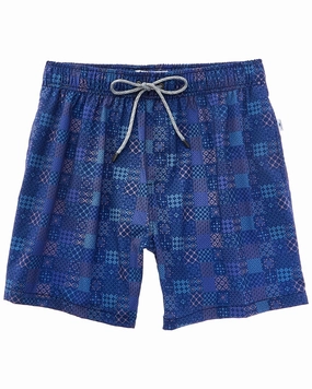 VINTAGE SUMMER 4-Way Stretch Volley Swim Trunk mens full coverage swimwear, stylish mens swim trunks
