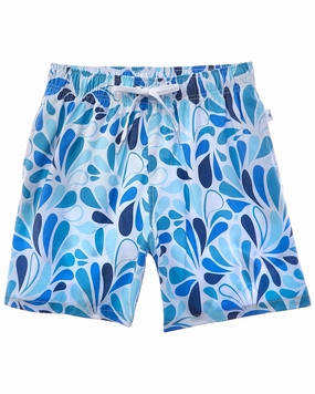VINTAGE SUMMER 4-Way Stretch Volley Swim Trunk mens full coverage swimwear, stylish mens swim trunks