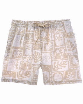 VINTAGE SUMMER 4-Way Stretch Volley Swim Trunk mens full coverage swimwear, stylish mens swim trunks