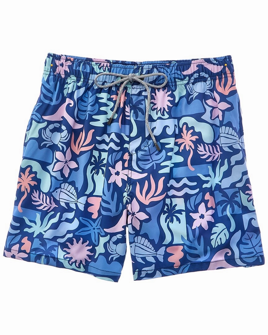 VINTAGE SUMMER 4-Way Stretch Volley Swim Trunk mens full coverage swimwear, stylish mens swim trunks