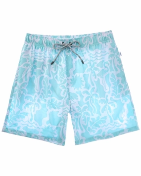 VINTAGE SUMMER 4-Way Stretch Volley Swim Trunk mens full coverage swimwear, stylish mens swim trunks