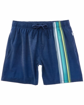 VINTAGE SUMMER 4-Way Stretch Volley Swim Trunk mens full coverage swimwear, stylish mens swim trunks
