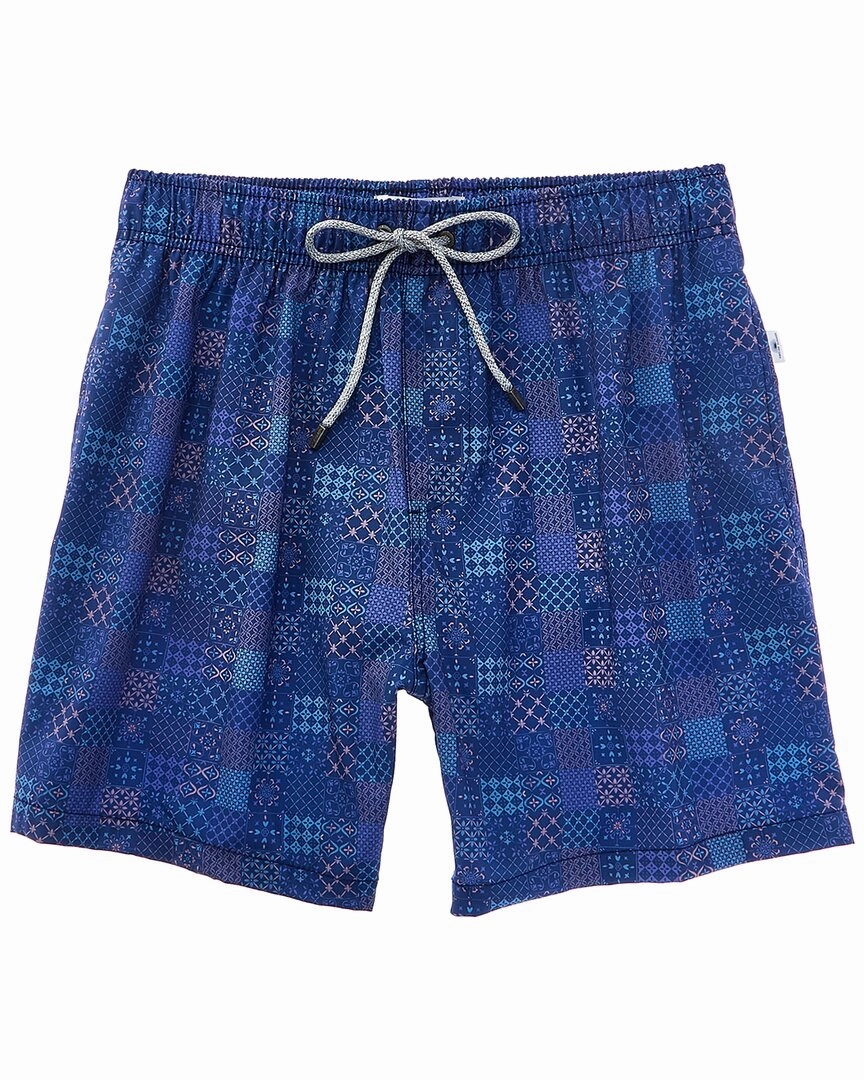 VINTAGE SUMMER 4-Way Stretch Volley Swim Trunk mens full coverage swimwear, stylish mens swim trunks