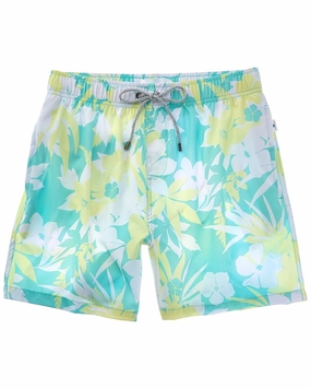 VINTAGE SUMMER 4-Way Stretch Volley Swim Trunk mens full coverage swimwear, stylish mens swim trunks