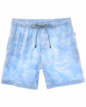 VINTAGE SUMMER 4-Way Stretch Volley Swim Trunk mens full coverage swimwear, stylish mens swim trunks