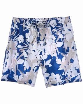 VINTAGE SUMMER 4-Way Stretch Volley Swim Trunk mens full coverage swimwear, stylish mens swim trunks