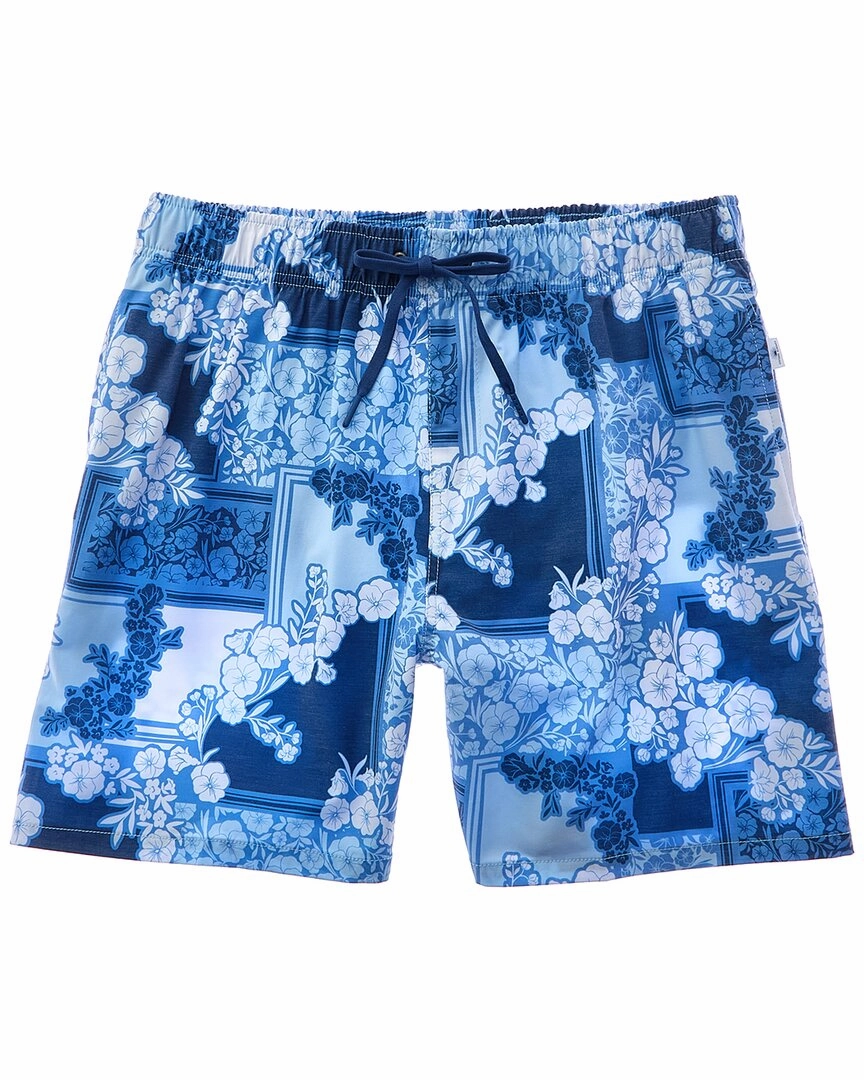 VINTAGE SUMMER 4-Way Stretch Volley Swim Trunk mens full coverage swimwear, stylish mens swim trunks