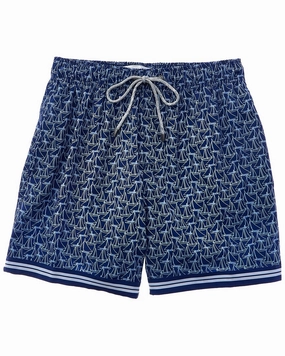 VINTAGE SUMMER 4-Way Stretch Volley Swim Trunk mens full coverage swimwear, stylish mens swim trunks