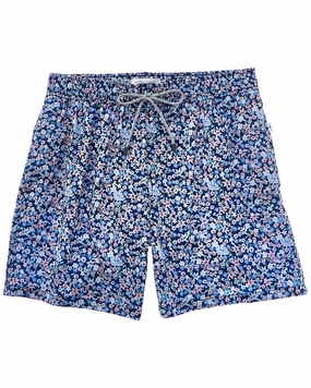 VINTAGE SUMMER 4-Way Stretch Volley Swim Trunk mens full coverage swimwear, stylish mens swim trunks