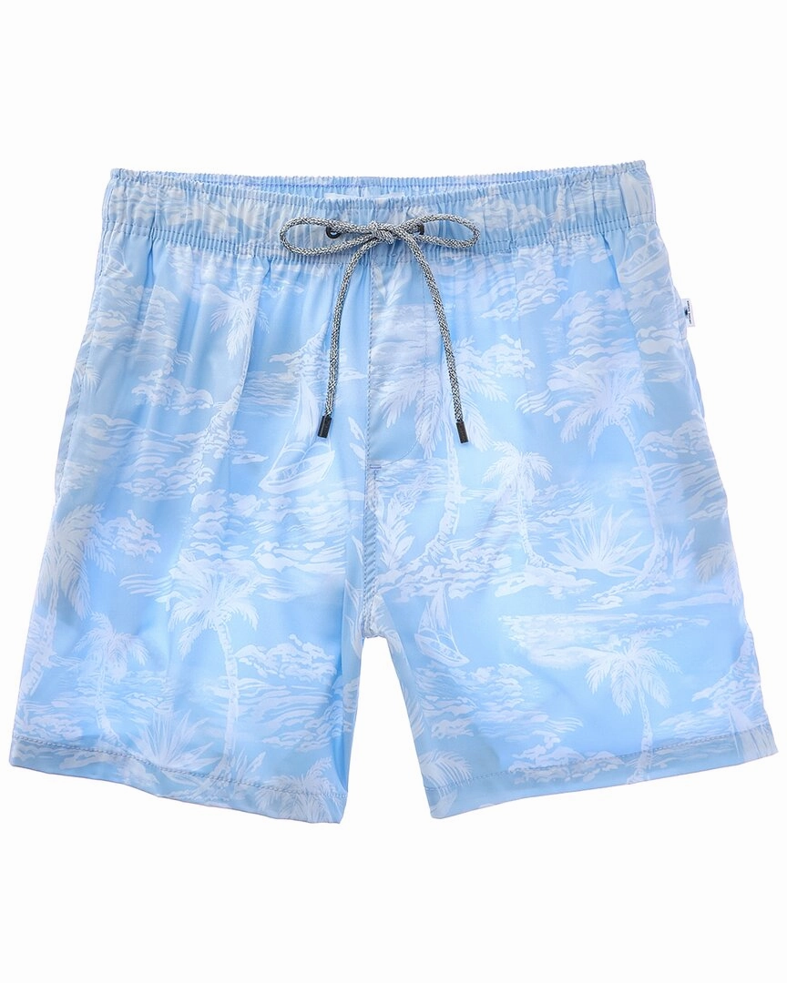 VINTAGE SUMMER 4-Way Stretch Volley Swim Trunk mens full coverage swimwear, stylish mens swim trunks