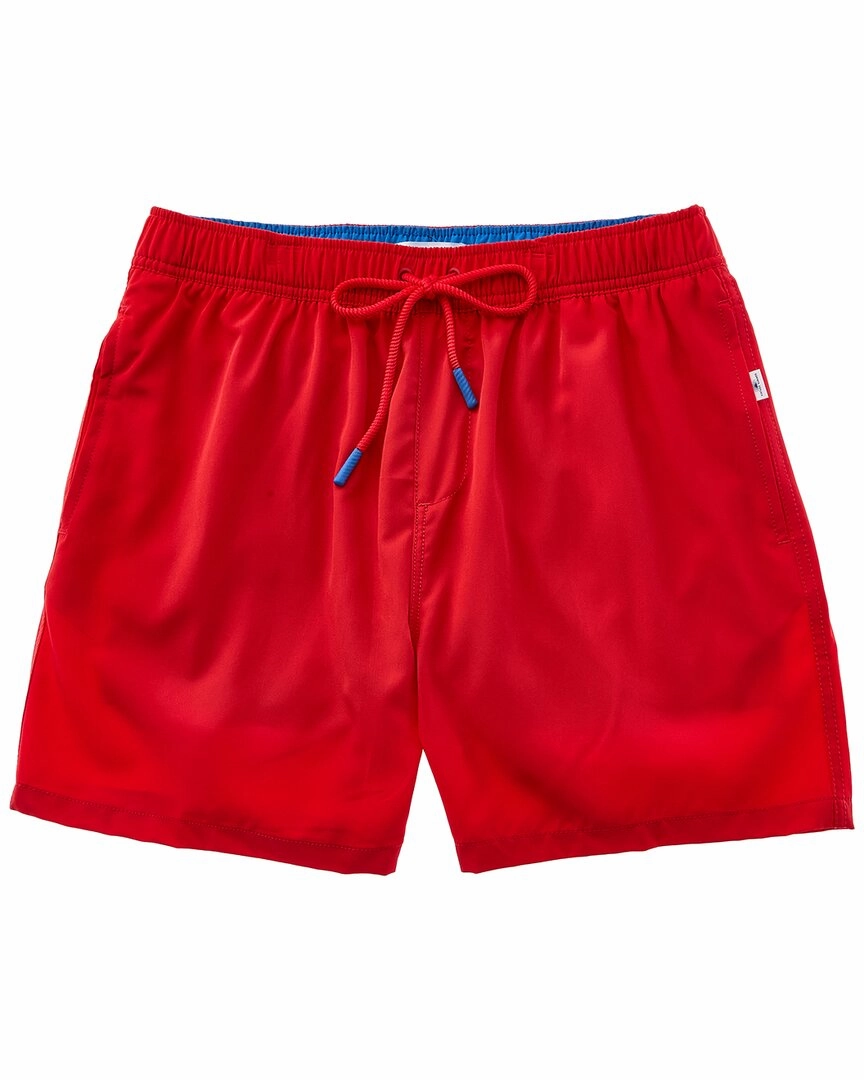 VINTAGE SUMMER Performance Stretch Lined Volley Swim Trunk mens full coverage swimwear, stylish mens swim trunks