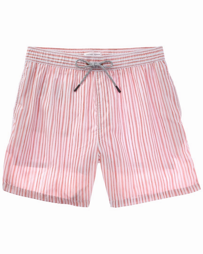 VINTAGE SUMMER Ponji Volley Swim Trunk mens full coverage swimwear, stylish mens swim trunks