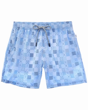 VINTAGE SUMMER Ponji Volley Swim Trunk mens full coverage swimwear, stylish mens swim trunks