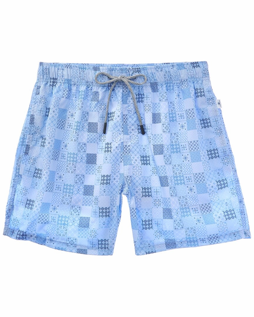 VINTAGE SUMMER Ponji Volley Swim Trunk mens full coverage swimwear, stylish mens swim trunks