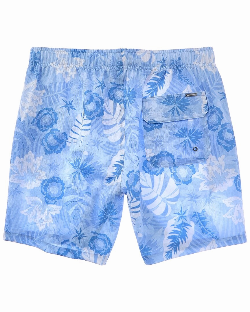 VINTAGE SUMMER Seersucker Stretch Volley Swim Trunk
