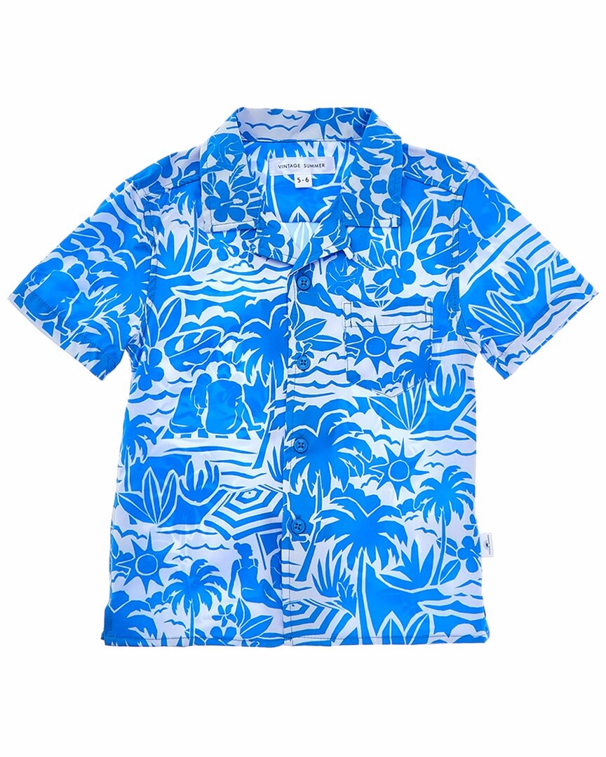 VINTAGE SUMMER Stretch Button-Down Shirt