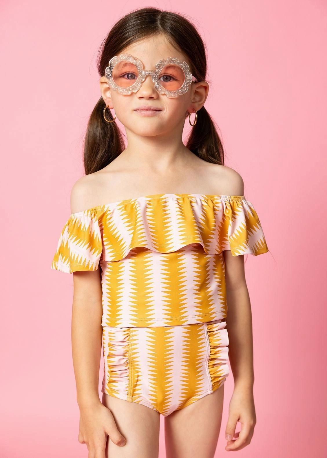 Vintage Triangles | Mini Ruffled Around Top