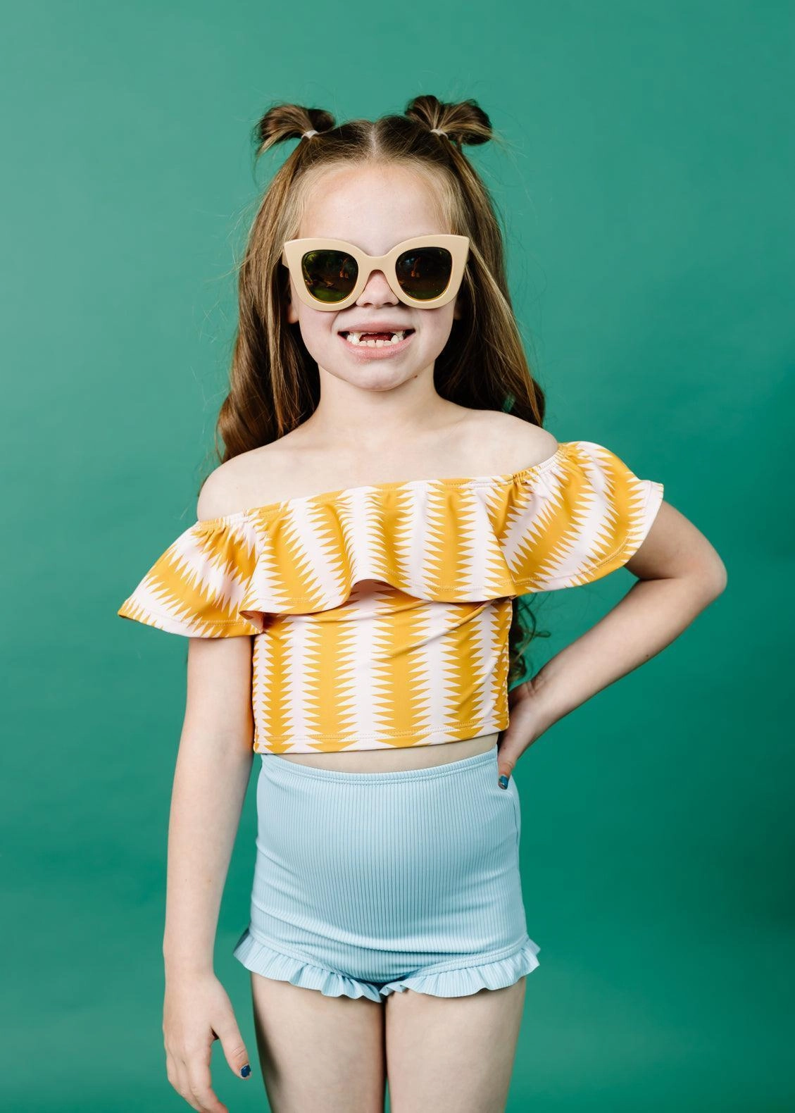 Vintage Triangles | Mini Ruffled Around Top