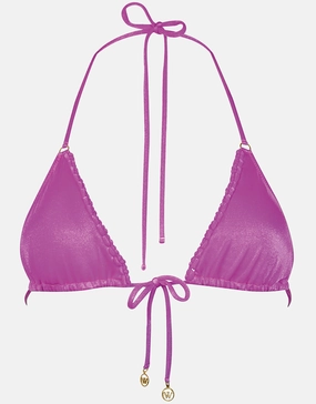 Viva Energy Triangle Bikini Top - Pink Flash full coverage swim tops, cute bikini tops