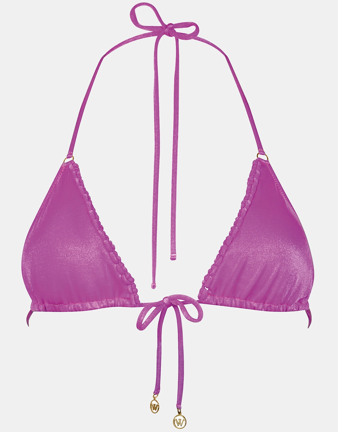 Viva Energy Triangle Bikini Top - Pink Flash full coverage swim tops, cute bikini tops