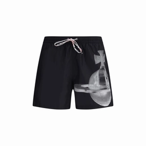 Vivienne Westwood Pixel Orb Men's Swimshorts mens full coverage swimwear, stylish mens swim trunks
