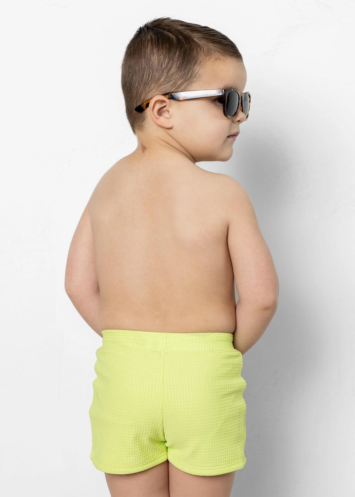 Waffled Glow Green | Mini Euro Shorts