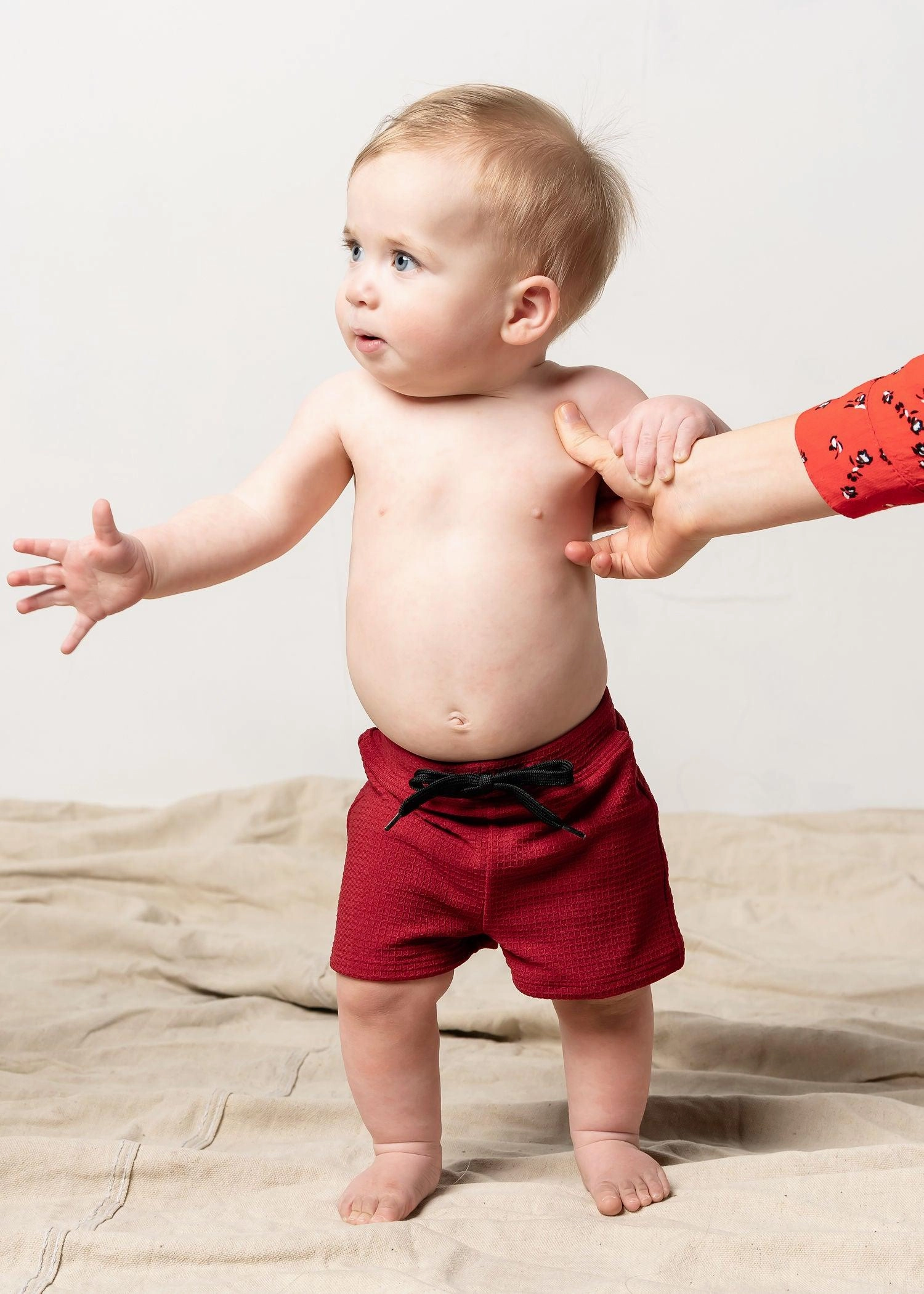Waffled Maroon | Baby Euro Shorts