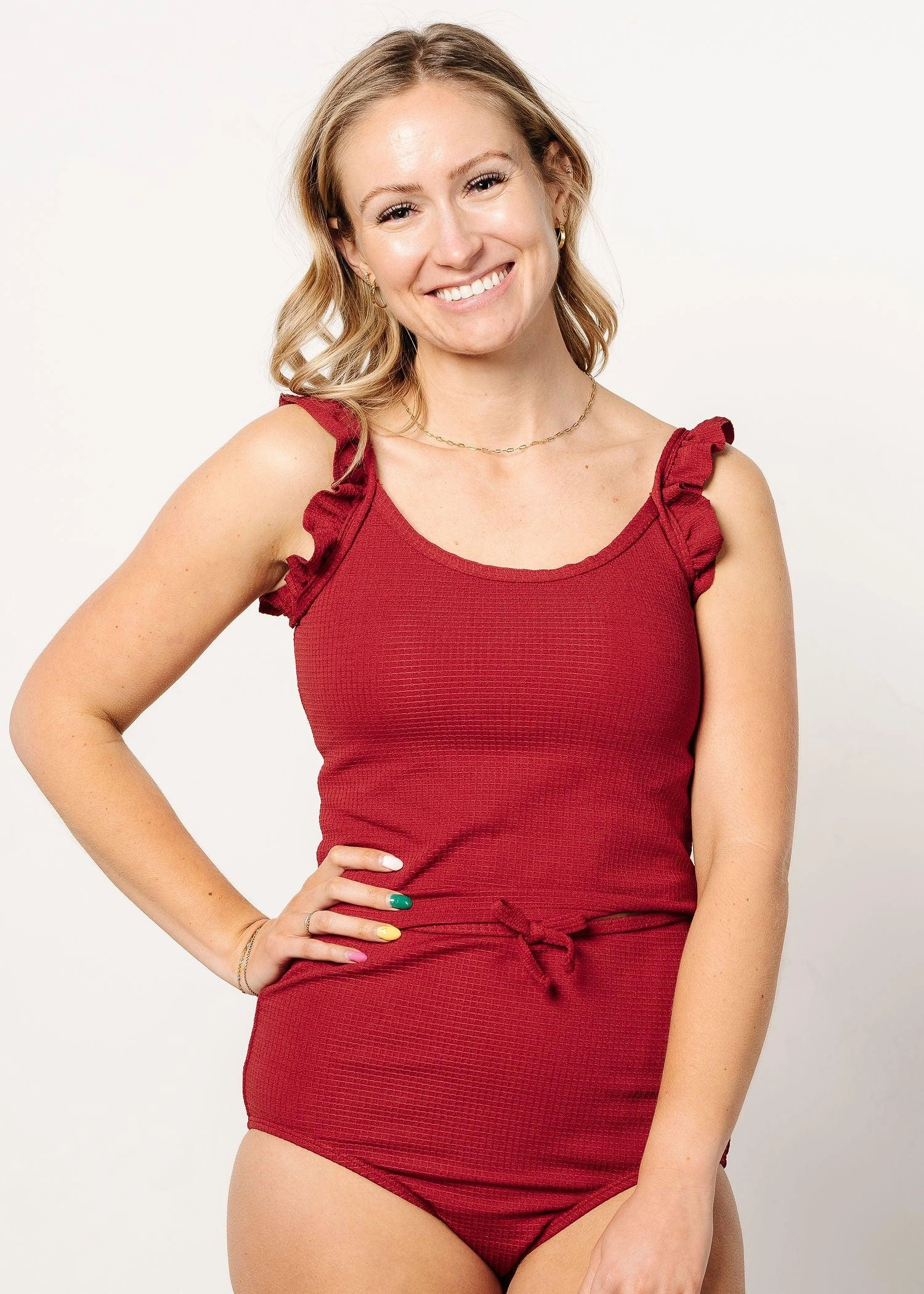 Waffled Maroon | Bow Bottoms