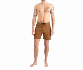 Wild Boardshort In Dark Amber mens full coverage swimwear, stylish mens swim trunks
