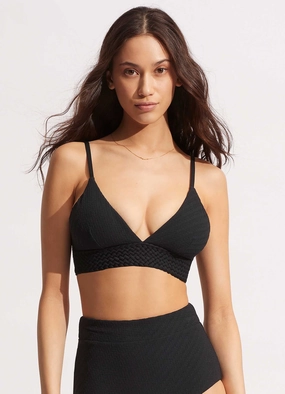 Willow Banded Bralette - Black flattering swimwear women, comfortable swimwear for women