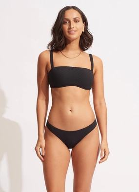Willow Hipster - Black high waist bikinis women, cheeky cut bikinis for women