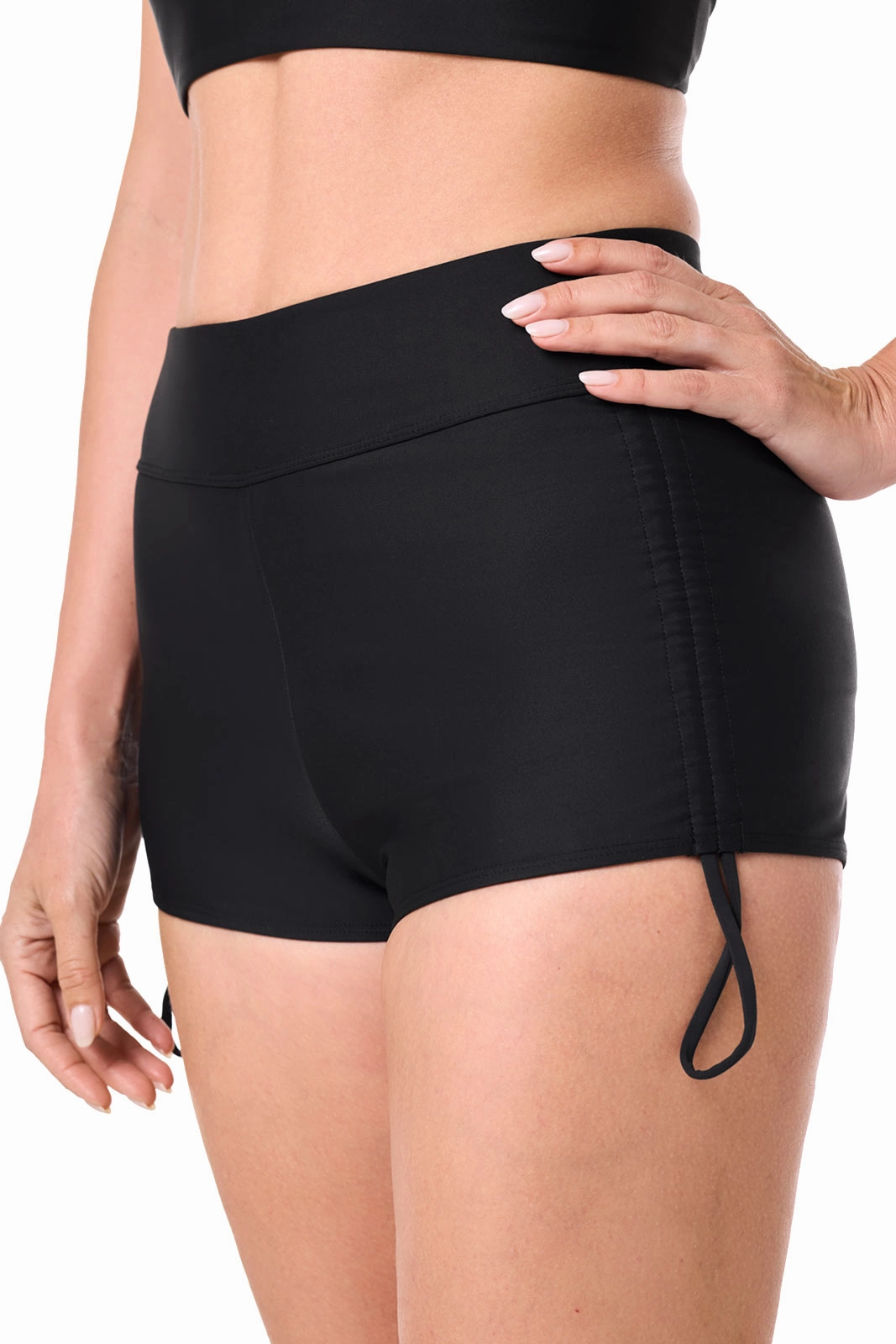 Women's Bayshore Ruched Swim Shorts  | Black