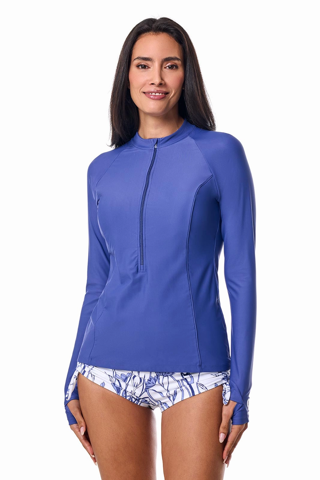 Women's Escalante Zip Rash Guard | Future Dusk