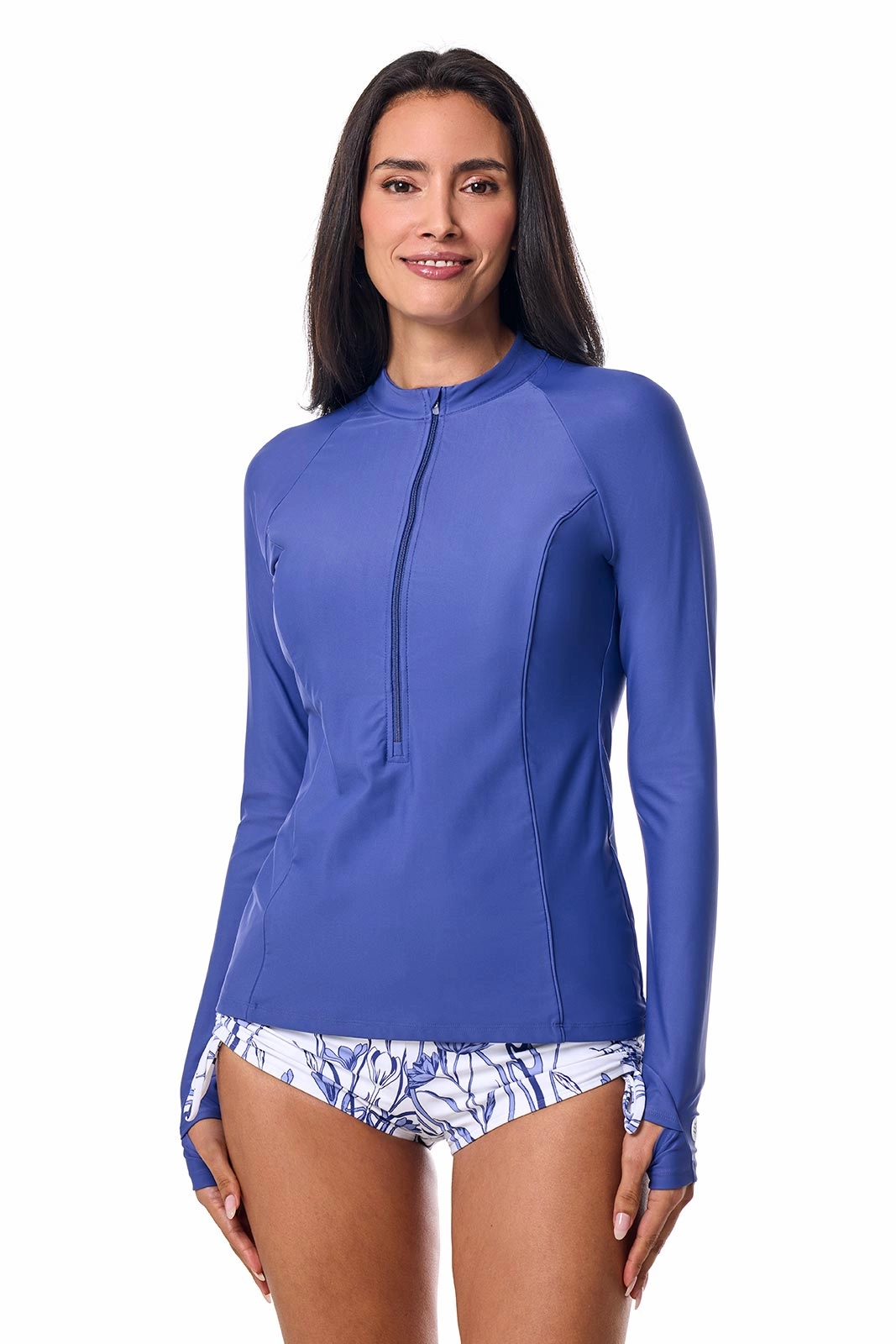 Women's Escalante Zip Rash Guard | Future Dusk