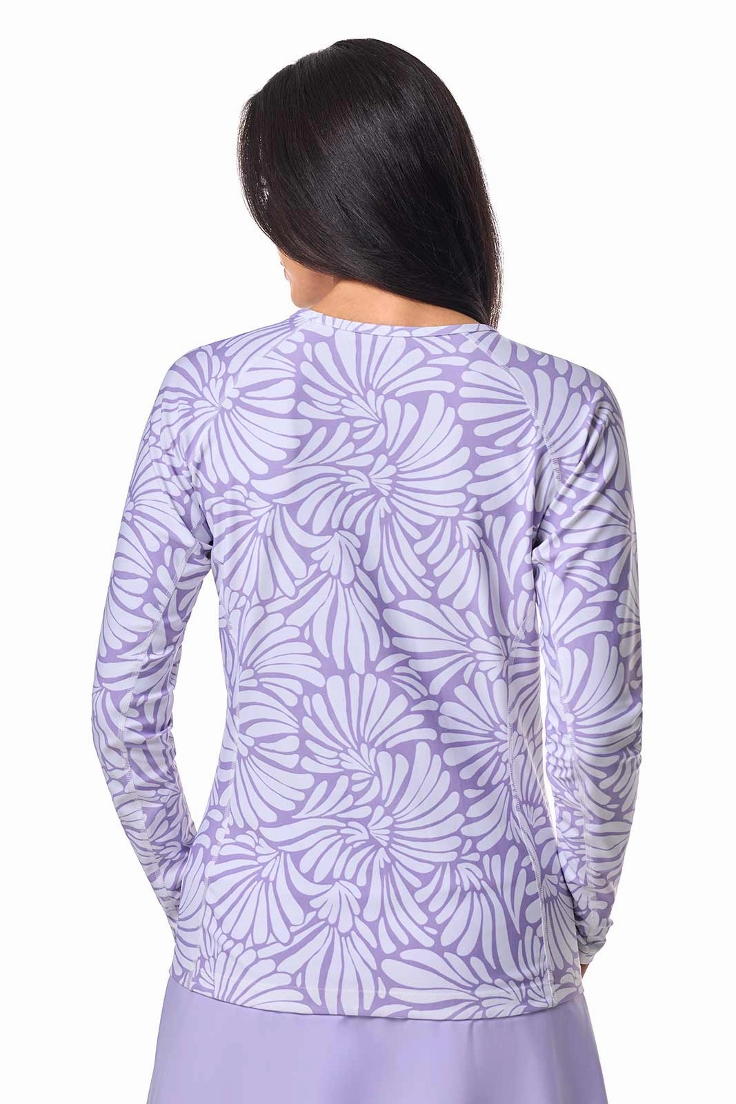 Women's Hightide Long Sleeve Swim Shirt | Lavendula Sea Fan